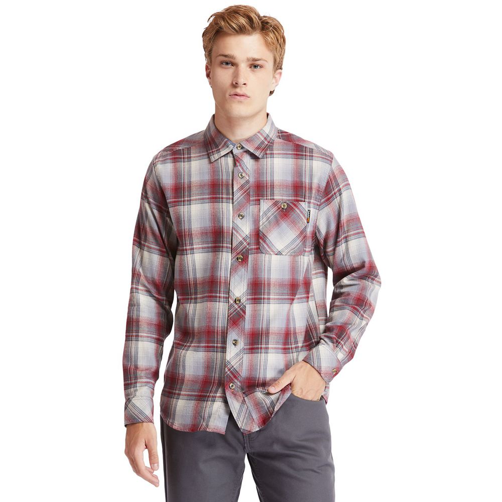 Camisa Masculino - Timberland Pro® Woodfort Midweight Flannel Work - MHBRT6912 - Bordeaux